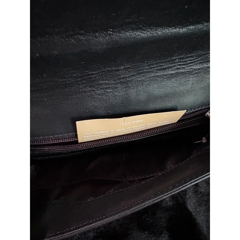 Michael Kors Black Leather Studded Clutch Bag Silver Square Studs Turn Lock